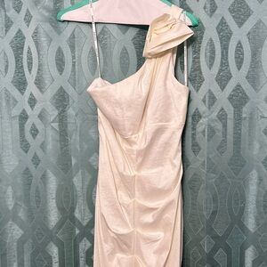 XSCAPE Women's One-Shoulder Ruched Scuba Maxi